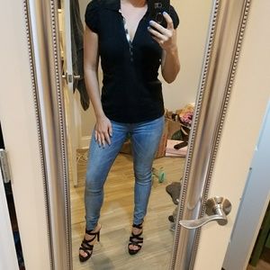 Black Burberry Polo (M)